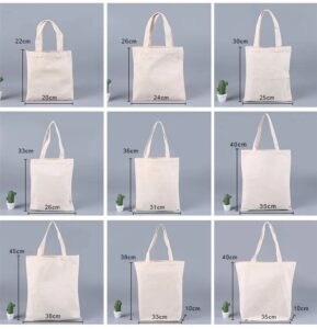 Chọn kích thước túi canvas phù hợp là một trong những yếu tố quan trọng