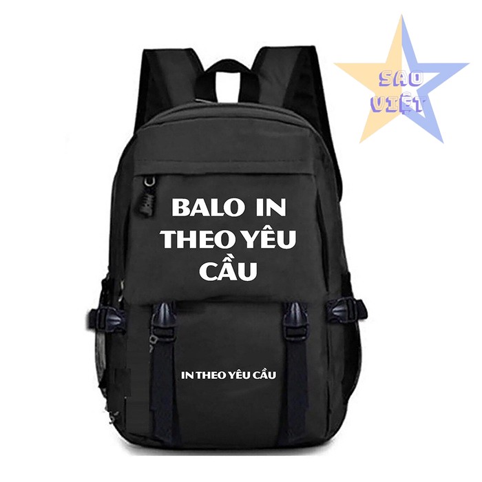 Sao Việt nhận may, in hình lên balo theo yêu cầu