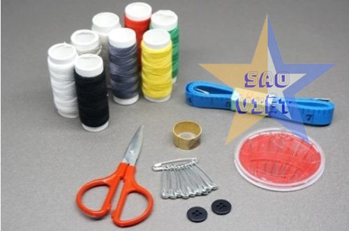 Một số nguyên liệu để may balo dây rút