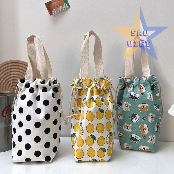 Túi đựng bình giữ nhiệt bằng vải canvas