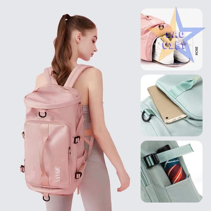 Túi du lịch vải dù dạng balo 2 quai