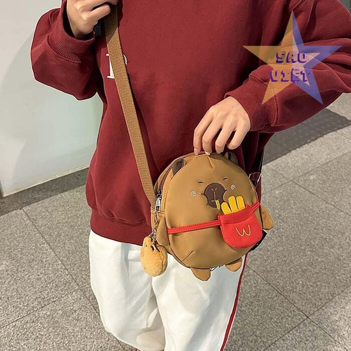 Tùi đeo chéo tròn hình thú 
