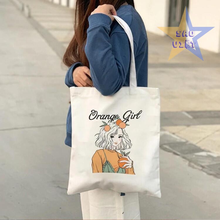Túi tote in hình, hoạ tiết theo yêu cầu