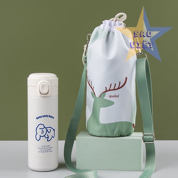 Túi vải canvas đựng bình nước hoàn toàn có thể dùng làm quà tặng, marketing thương hiệu