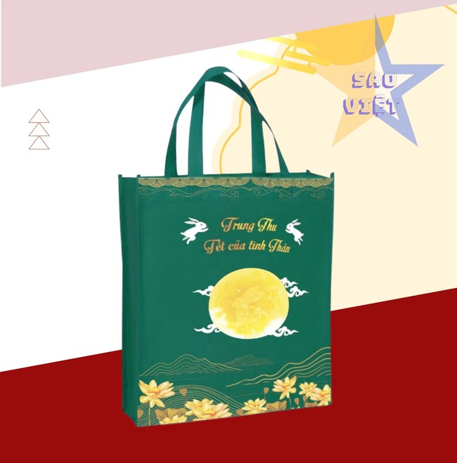 Túi vải không dệt đựng trung thu có quai