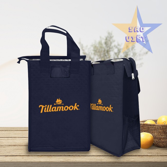 Túi vải không dệt giữ nhiệt đựng thực phẩm có khoá kéo