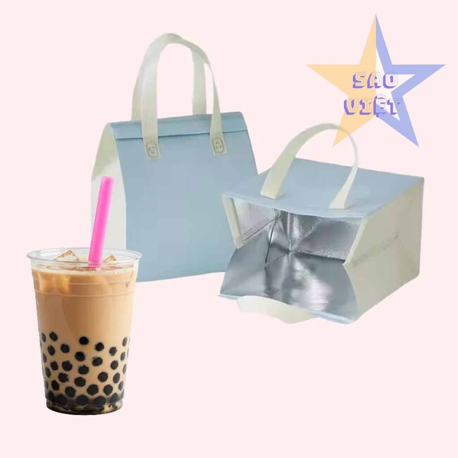 Túi vải không dệt giữ nhiệt nắp gập